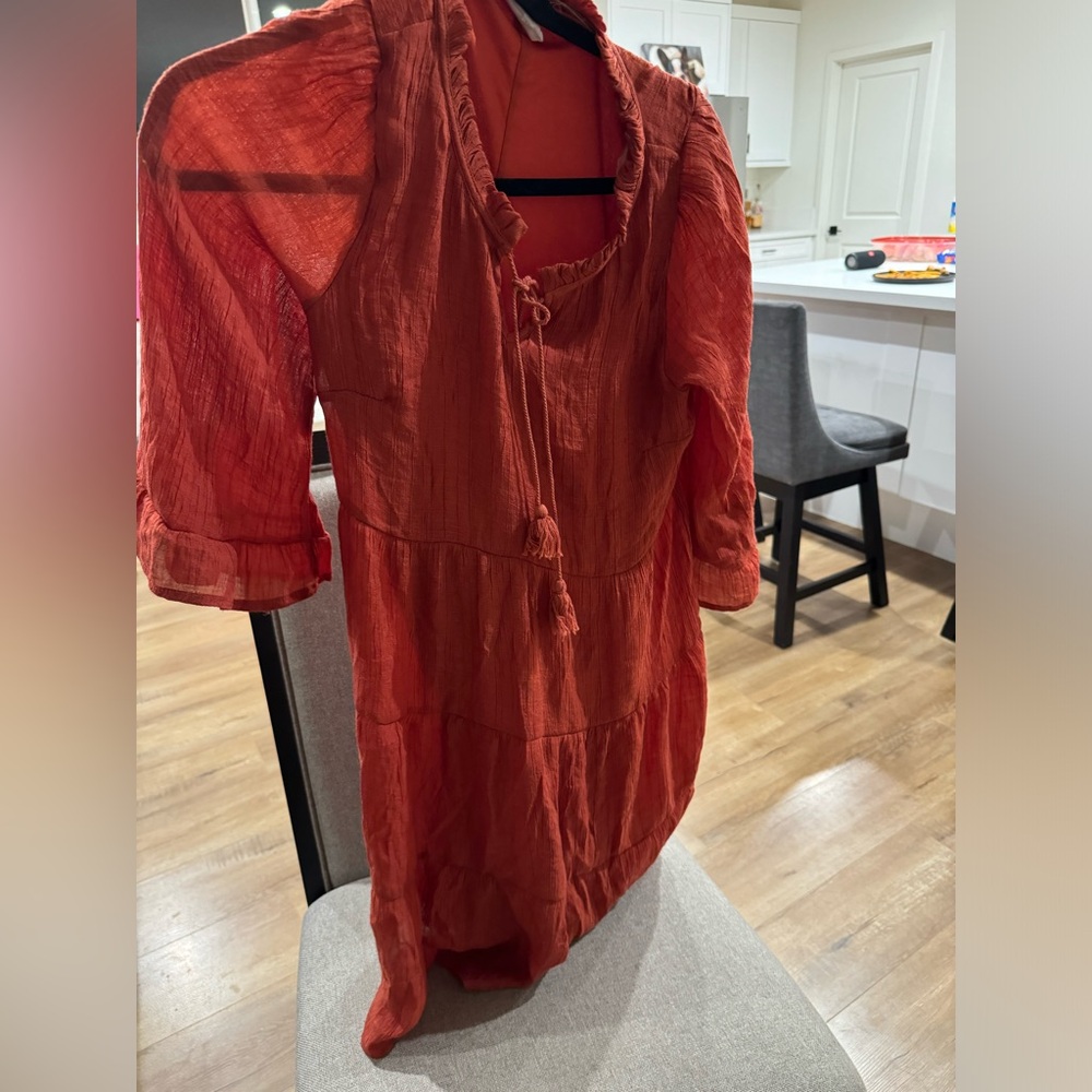 Orange fall dress